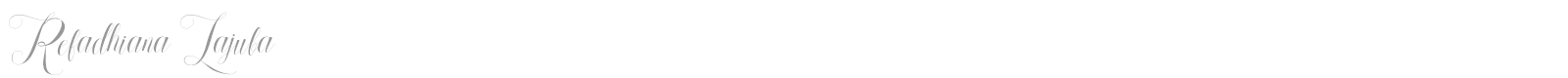Refadhiana Lajuba font preview